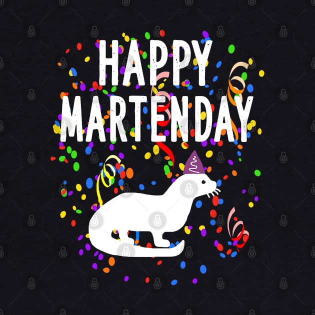 Happy Mardertag marten nocturnal pet animal by FindYourFavouriteDesign